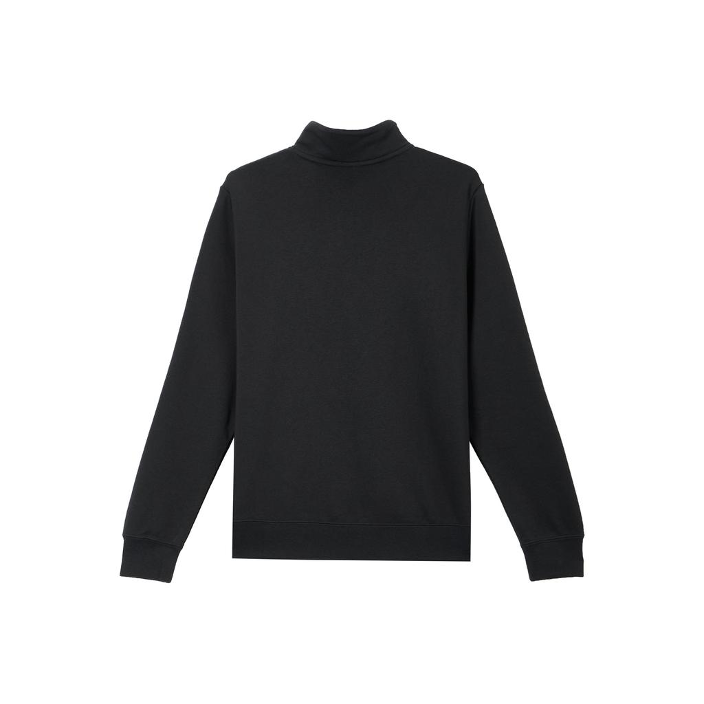 Nike Einfarbig Stehkragen Halber Reißverschluss Lässiges Langarm-Sweatshirt Damen Sweatshirt Schwarz DQ5839-010