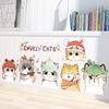 New Creative Cartoon Wall Stickers Hand Painted Cat Cute Pet Store Bedroom Wall Stickers Cute Cat Stickers