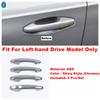 For Haval Jolion  - 2024 Chrome Car Side Door Pull Doorknob Handle Catch Bowl Protection Decor Cap Cover Trim Accessories