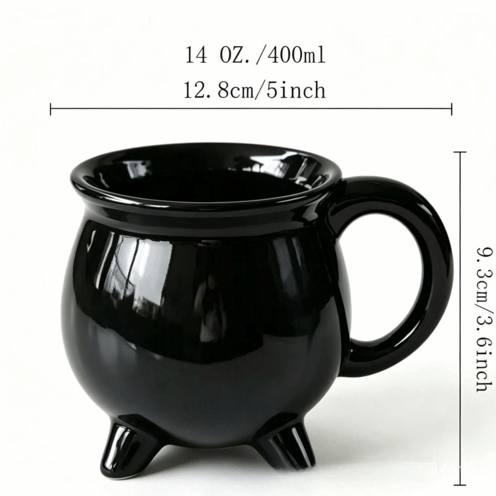 400ml Capacity Halloween Mug Anti-scald Handle Wizard Magic Jar Mug Afternoon Tea