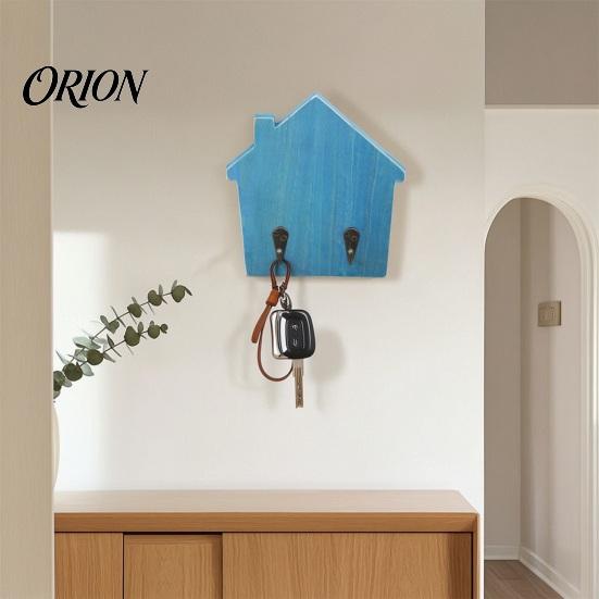 Self Adhesive Wood Hooks for Home House Shape Wall Storage Hook, Strong Traceless Decorative Entryway Organization And American Style Hanger
