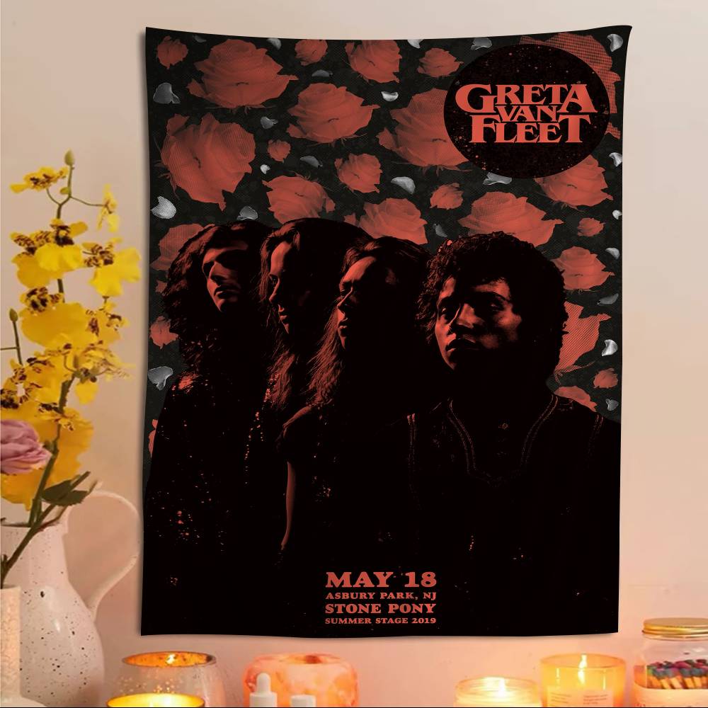 Greta Van Fleet Band Rock Cartone Animato Arazzo Arte Fantascienza Stanza Arredamento Casa Arte Arredamento Casa