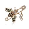 Exquisite Women Men Little Bee Fashion Crystal Brooch Decoration Rhinestone Insect Series Enamel Brooches Pins Accessories