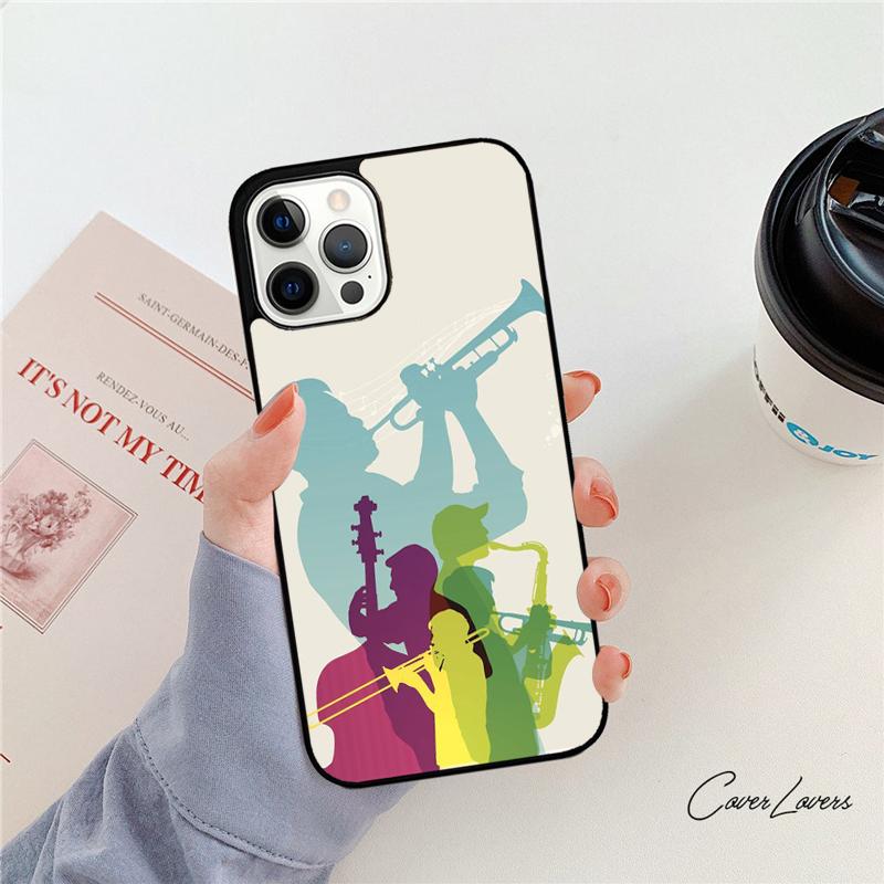 Musical Instruments Saxophone Phone Case For iPhone 17 Air 14 15 16 13 12 Max For Apple iPhone 17 Air 11 Pro Max Plus Coque