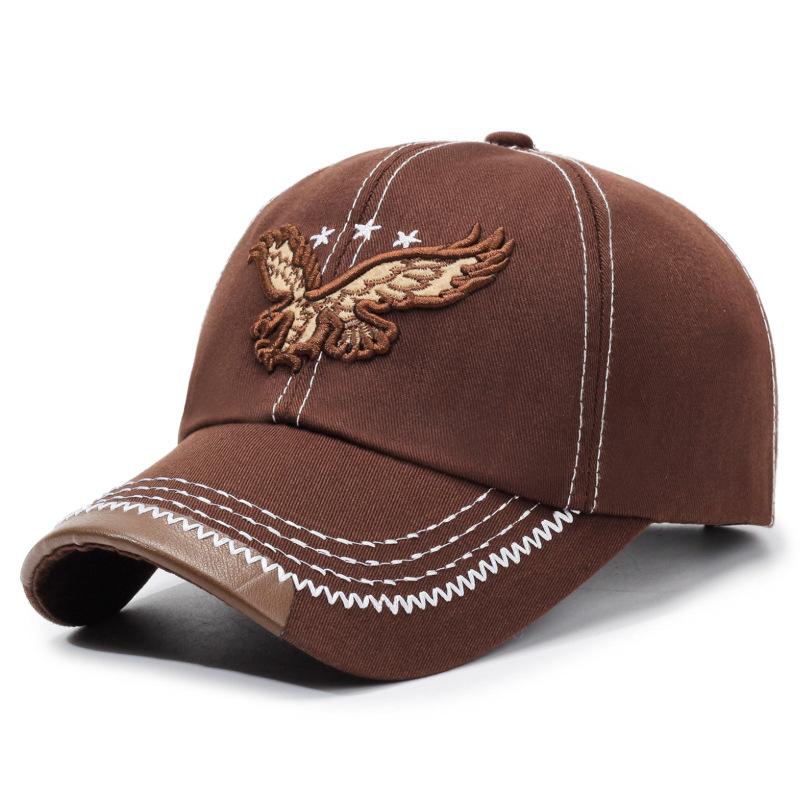 Fashionable Eagle-Embroidered Outdoor Sun Hat - Baseball Cap Style for Vacation & Leisure