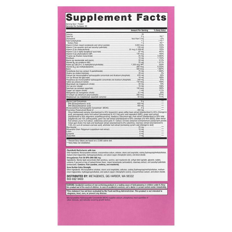 Wellness Essentials®, Women's Daily Packs, 30 Packets