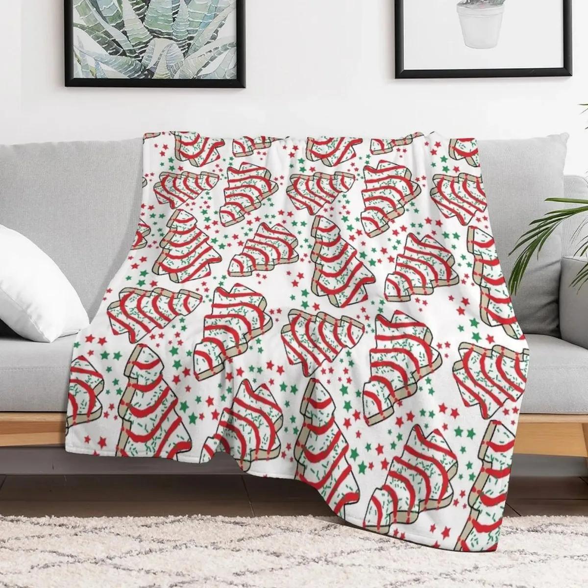 Christmas Flannel Blanket Cartoon Cookie  Christmas Number Print Enhances Festive Atmosphere 75x100cm (30x40inch)