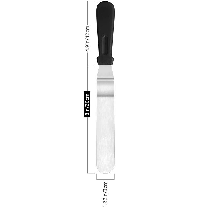 Stainless Steel Cream Spatula Baking Tools 6/8/10 "Cake Decorating Spatula Spread Flat Baking Pastry Tools Kitchen Supplies LIJI