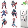 6Pcs Captain Series Diamond Art Fridge Magnet Diamond Painting Refrigerator Magnet DIY Fridge Stickers for Fridge Whiteboards