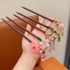 Vintage Wooden Hair Stick For Women Girls Chinese Style Wood Hairpin Tassel Elegant Hair Clip Hair Jewelry Accessories