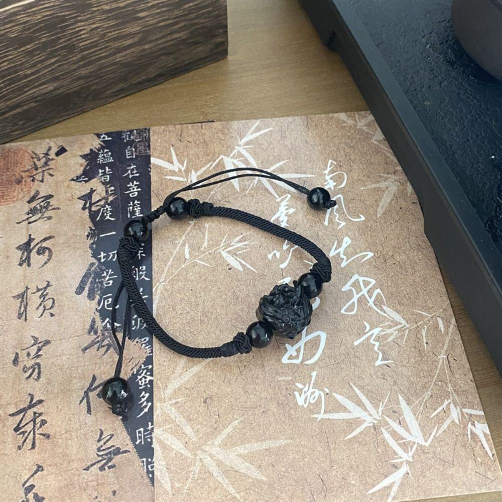 

Рука Веревка Черная Веревка Браслет Ювелирные Аксессуары Плетеные Ювелирные Изделия Pixiu Кулон Ожерелье Вечерние
