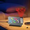 Bedroom Ceiling Projection Alarm Clock, 180° Rotatable Time Projector with Colorful RGB Night Light, Digital LED Display Clock