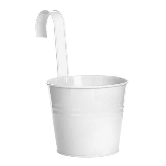 Exquisiter eiserner Hängeblumentopf für Balkondekoration