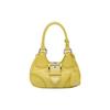 Adjustable Detachable Shoulder Strap Metal Triangle Logo Leather Shoulder Crossbody Handbag Women Handbag Yellow Green 1BA381_2DYI_F0322_V_OOM