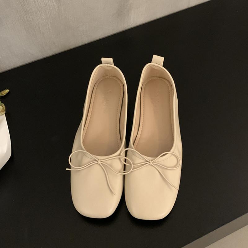 Fashion Bailamos New Women Flats Fashion Round Toe Bow-knot Slip On Ballerinas Shoes Soft Flat Ladies Casual Dress Ballet Shoes