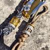 2-in-1 PEI Titanlegierung DIY Messerperlen Lanyard Anhänger Regenschirmseil Anhänger EDC Gewebtes Paracord Lanyard Messerzubehör