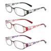 Damen Mode Blume Rahmen Lesebrille HD Anti Blaulicht Transparente Linse Lesebrille Bis +4 0 Elegantes Design