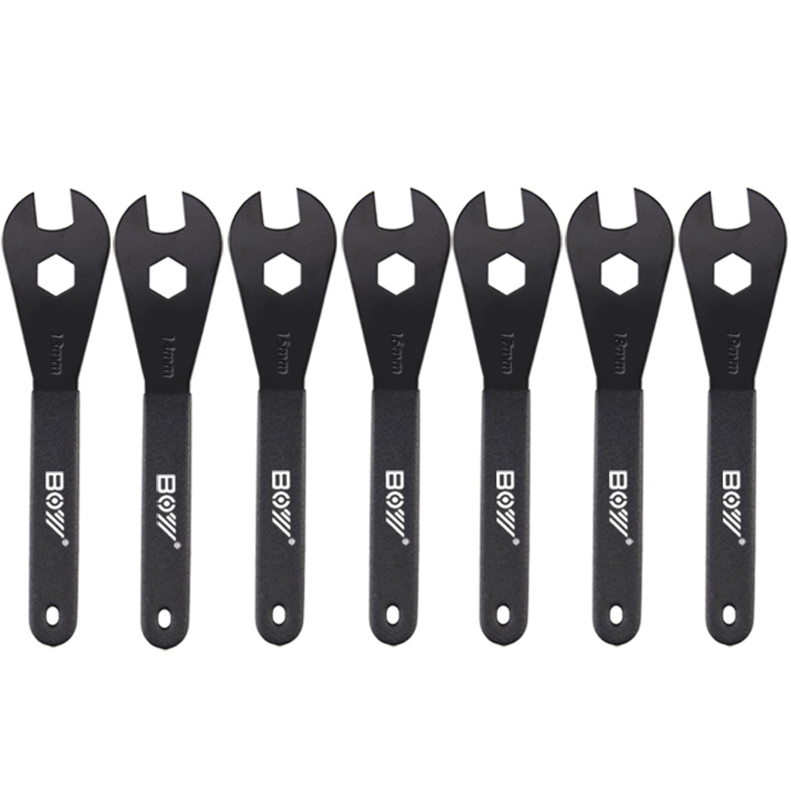 

Bicycle Cone Wrench Set Tool Bicycle Wheel Hub Axle Nut Installer Remover Cycling Spanner (13, 14, 15, 16, 17, 18, 19mm)
