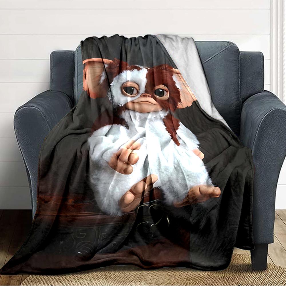 1pc Gremlin1 Blanket, Gift, for Men and Women, Soft Blanket, Good for Sofa Bed Couch Travel, Lightweight Flannel Blanket