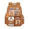 Capybara Water-Proof Backpack - Large Multi-Compartment with Lumbar Support Belt Cute Orthopedic School Bag for Teens Girls Boys