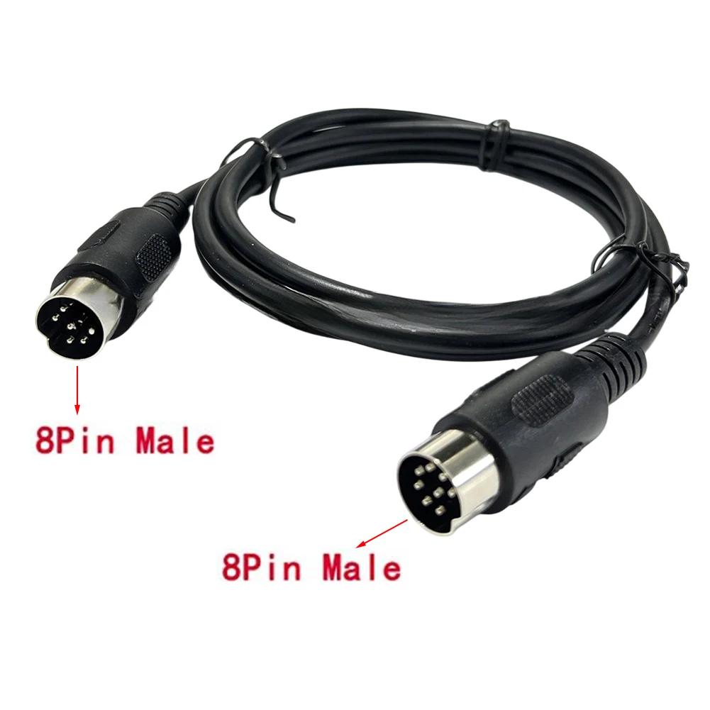 1,5 m langes 8-poliges DIN-Kabel (Stecker auf Stecker) für MIDI-Verlängerungsleitung, Signalanschlusskabel, Haushaltsstromversorgung