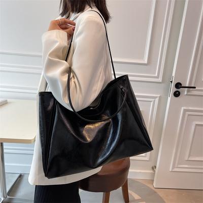 Casual Big Bag New Trendy Fashion Simple Women's Bag Shoulder Bag Large Capacity Commuter Tote Bag