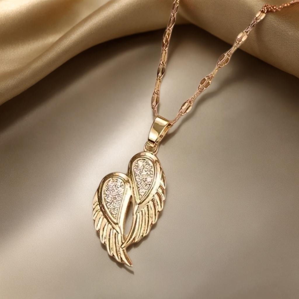 1Angel Wing Pendant Necklace Elegant Jewelry