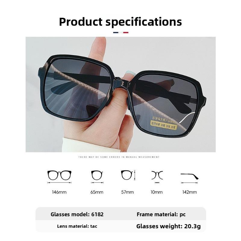 New Foldable Large Frame Polarized Sunglasses for Women with Advanced UV400 Protection and Sunscreen Eyeglasses Men Sun Glasses