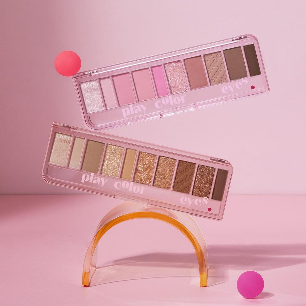 ETUDE Play Color Eyeshadow Cool Ballerina Palette Shadow [Etude Official] / 10-Color / Gel-Textured Glitter/Shimmer/Matte/Keyboard