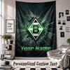 Wall Hanging Tapestry With Custom Name & Text, Borussia Mönchengladbach Decorative Tapestry For Bedroom
