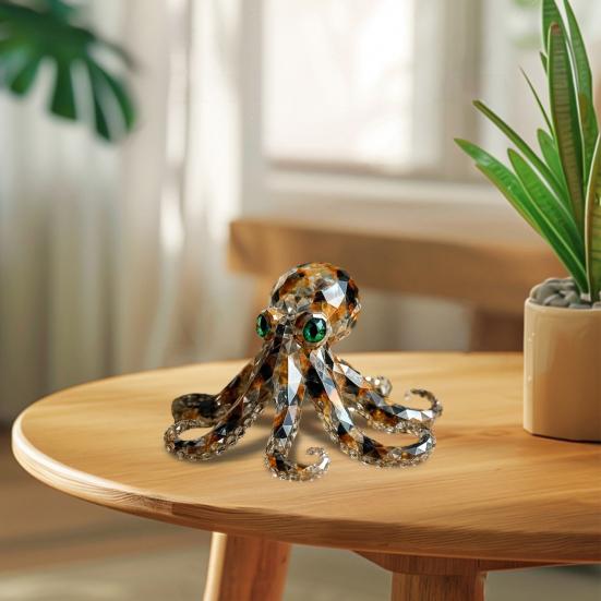 Blue-Ringed Octopus Figurine Animal Statue Realistic Looking Vivid Shape Octopus Resin Ornament Fish Tank Decoration