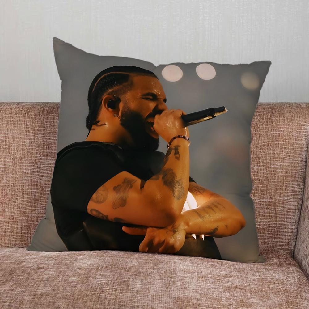 Rapper D-Drake Pillow Case For Home Bedroom Car Office Decoration Living Room Sofa Cushion Cover Suitable