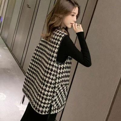 Small Fragrance Style Sleeveless Vest Coat for Women, Great for Spring and Autumn Casual and Loose-Fitting Outfits