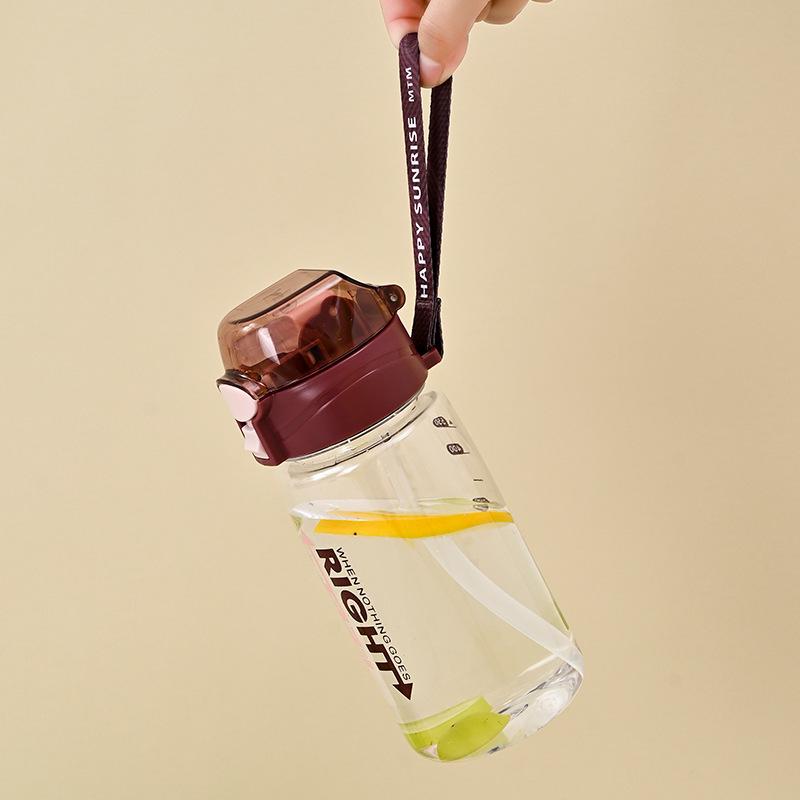 Korean Style Children's and Adults' Plastic Sippy Cup with Straw