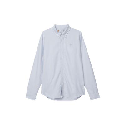 Embroidered Logo Outdoor Casual Slim Fit Long Sleeve Shirt Men Shirts Sky-Blue A2ARQ-B02