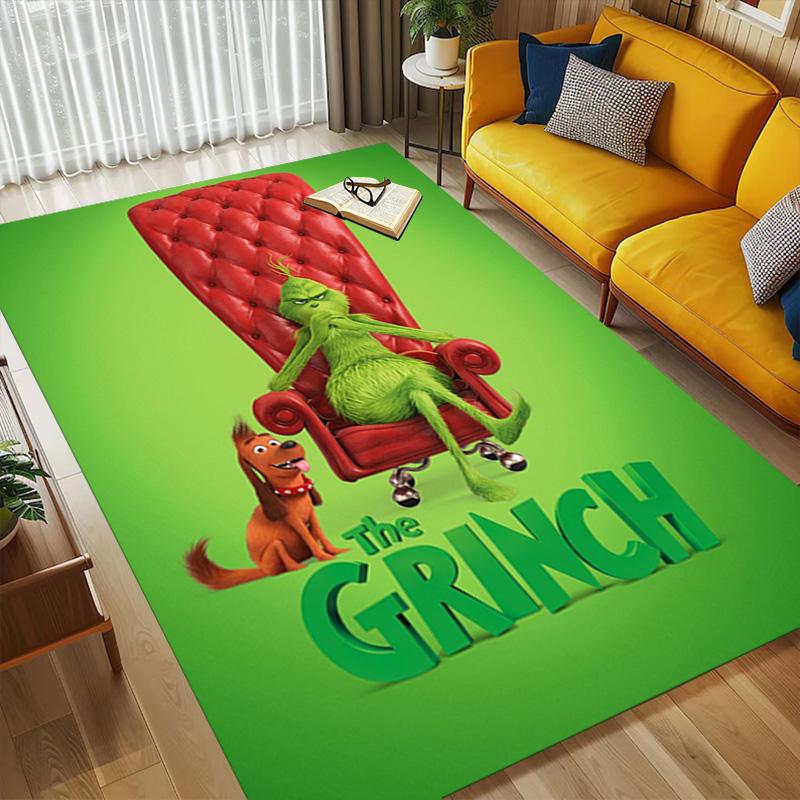 Grinch Throne Living Room Non-Slip Area Rug Soft Carpet for Bedroom Game Playroom Sofa Office Home Decor Doormat Christmas Gift C9211467