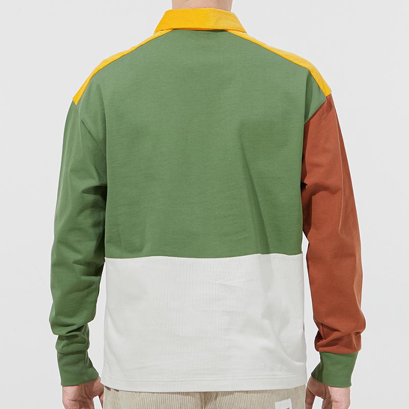 Puma Retro Colorblock Sports Long Sleeve Polo Men Tops Earth-Yellow Ochre 534680-17