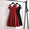 Women's V Neck Short Sleeve Midi Dress Loose Fit High Waist Casual A-Line Dress Solid Color Irregular Off Shoulder Summer Plus Size Dress