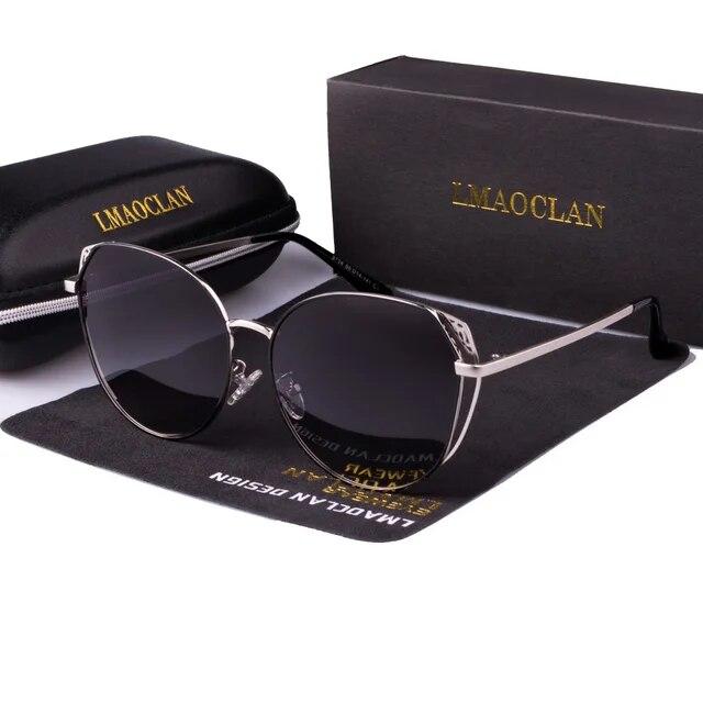 LMAOCLAN Polarized Sunglasses Women Ladies Sun Glasses Female Vintage  Oversized Eyewear UV400