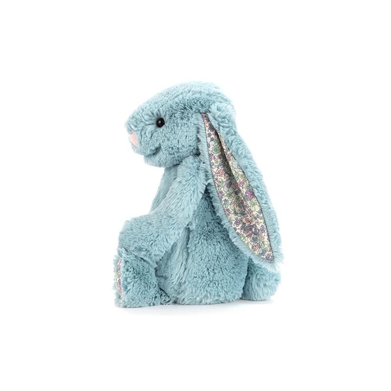 JELLYCAT Bonnie Rabbit Series Shy Flower Ears Companion and Soothing Ocean Blue Doll Plush Doll 18/31cm Height