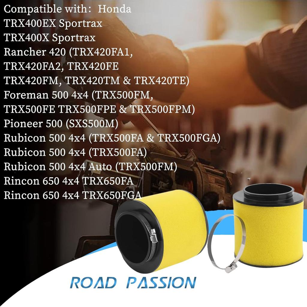 Road Passion 17254-HN1-000 Luftfilter Ersatz für Honda TRX400EX TRX 400 EX 1999-2001 2004 2006-2008/TRX400EX Sportrax 400 EX 1999-2008/