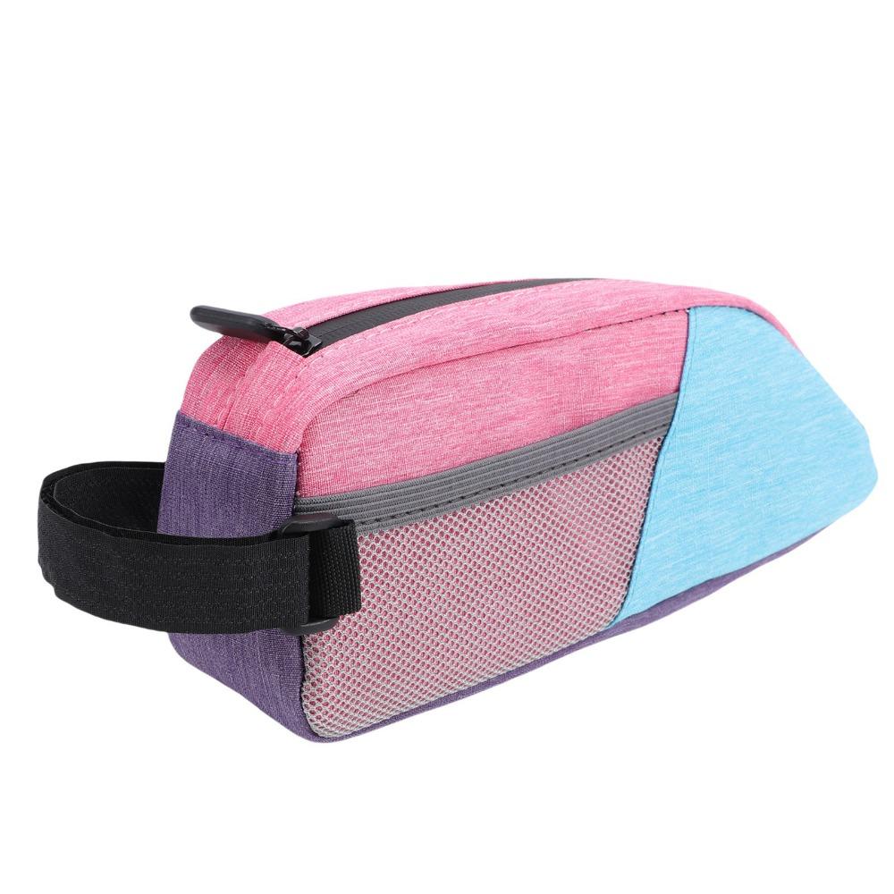 Sac de Guidon Amovible pour Vélo Sac Triangle Polyester pour Cadre de Vélo Rangement Outils de Réparation Vélo