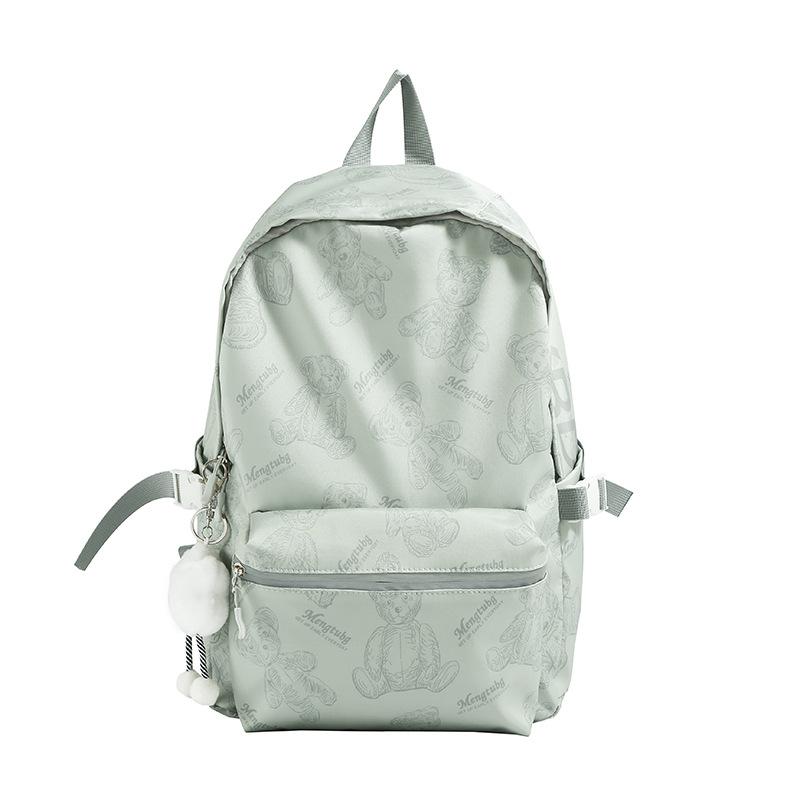 Schoolbag trendy ins style large capacity simple casual versatile dirt-resistant printed schoolbag junior high school student college student backpack