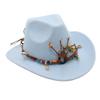 Hot-Selling Western Cowboy Hat Ethnic Style Stage Hat Warped Edge Fedora Hat British European And American Style