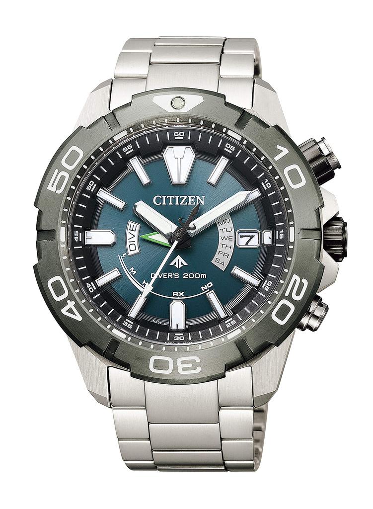 Часы Promaster Radio Watch MARINE Series Diver 200M Silver [Citizen] Eco-Drive AS7145-69L Мужские