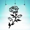 Metal Wall Art Rose Floral Sculpture Large Living Room Kitchen Valentine Gift Outdoor Decor