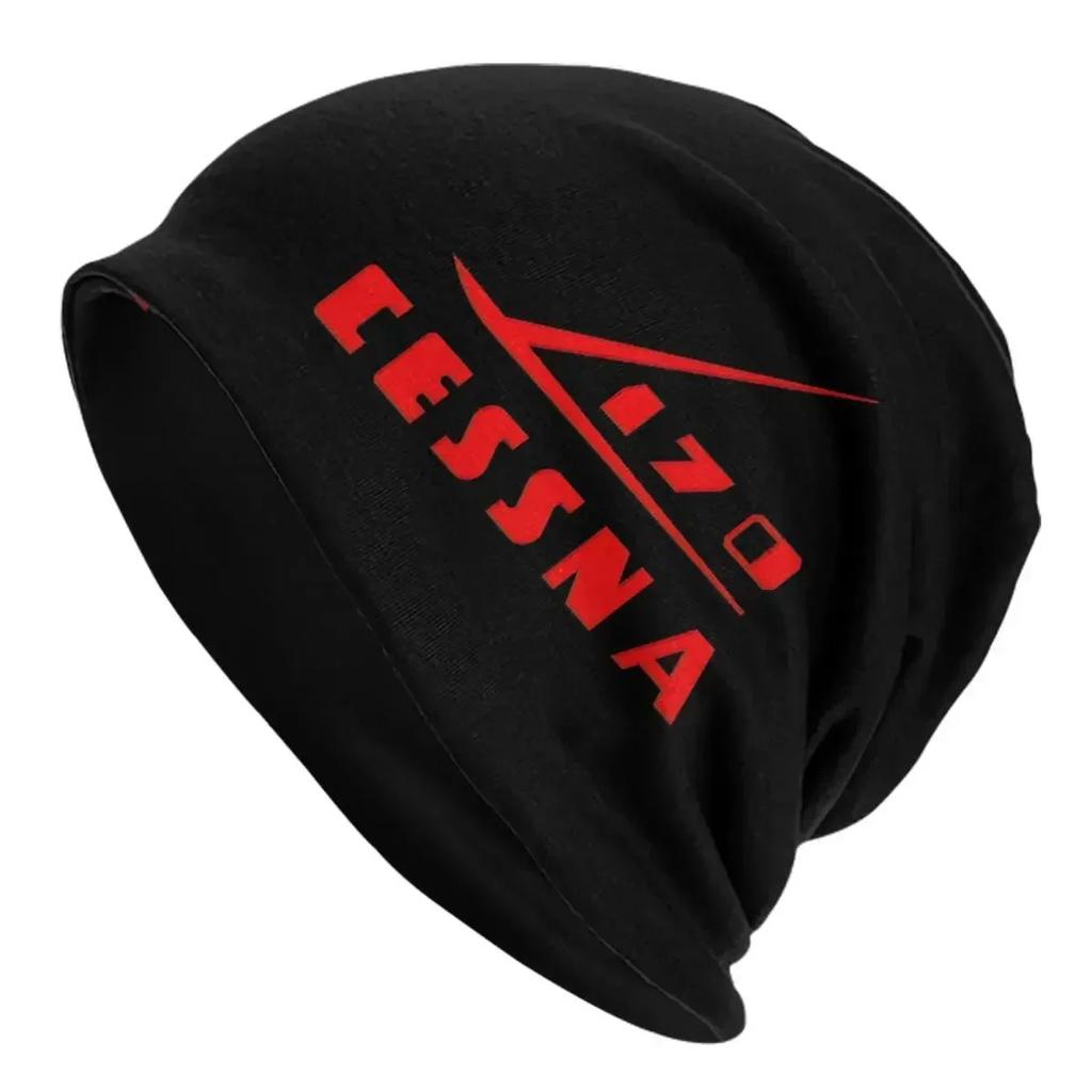 Cessna Logo Warm Knitted Cap Hip Hop Bonnet Hat Autumn Winter Outdoor Beanies Hats for Unisex Adult