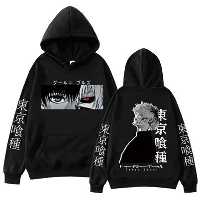 Anime Tokyo Ghoul Bluza z kapturem Harajuku Pulowerowe topy Mężczyzna Kobieta Jesień Zima Polarowe bluzy z kapturem