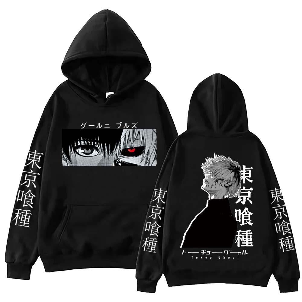 Anime Tokyo Ghoul Hoodie Harajuku Pullover Tops Man Woman Autumn Winter Fleece Hoodies