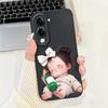 Für Vivo Y04 Hülle V2430 Silikon Niedliche Katze Mode Schmetterlinge Blumen Liebe Bemalte Rückseite für Vivo Y04 4G Handyhülle Bumper